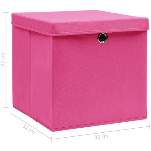 wymiary różowego pudełka do przechowywania z zestawu 4szt Dazo 4X