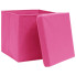 zestaw 4 różowych zamykanych pudełek Dazo 4X