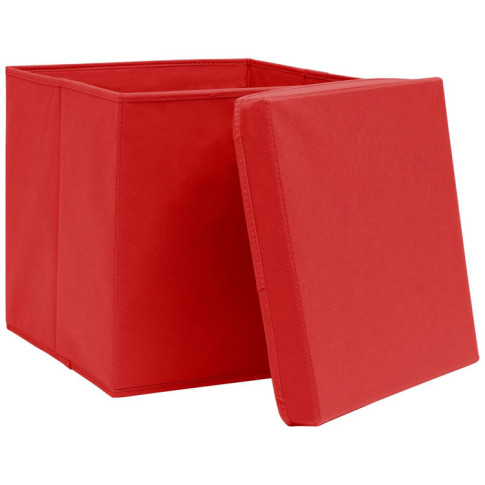 czerwone pudełko zamykane do przechowywania 4 szt Dazo 4X