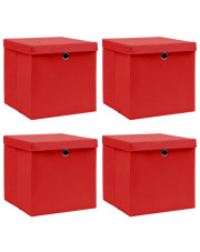 Zestaw czerwonych składanych pudełek 4 sztuki - Dazo 4X w sklepie Edinos.pl