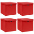 zestaw 4 składanych pudełek czerwonych Dazo 4X
