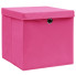 Różowy komplet 4 pudełek do przechowywania - Dazo 3X