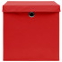 czerwone kwadratowe pudełko z pokrywą 4 szt Dazo 3X