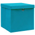 Błękitne składane pudełka do regału 4 sztuki - Dazo 3X