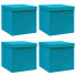 komplet 4 pudełek do przechowywania błękit Dazo 4X