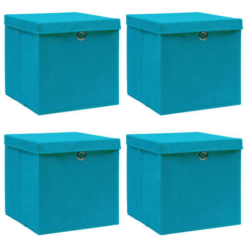 komplet 4 pudełek do przechowywania błękit Dazo 4X