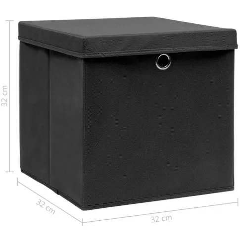 wymiary czarnego pudełka z zestawu 4 pudełek Dazo 4X