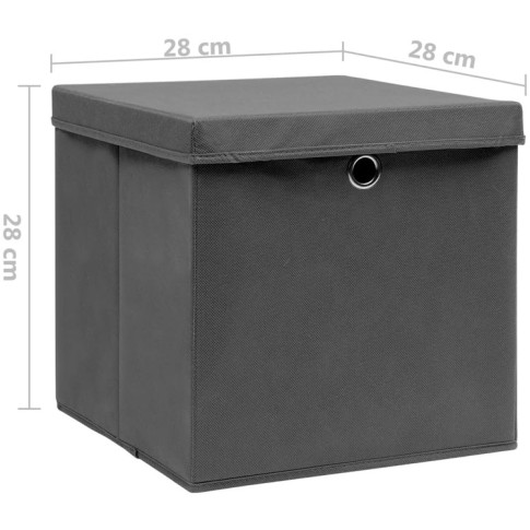 wymiary szarego pudełka w zestawie Dazo 3X 4 szt