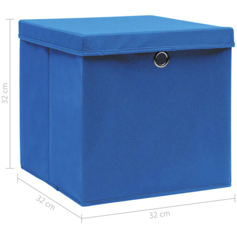wymiary pudełka z zestawu 4 niebieskie pudełka Dazo 4X