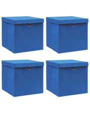 Niebieski komplet 4 składanych pudełek - Dazo 4X w sklepie Edinos.pl