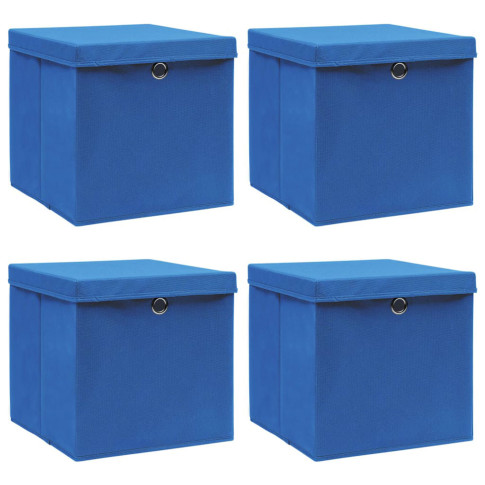 zestaw 4 niebieskich pudełek do przechowywania Dazo 4X