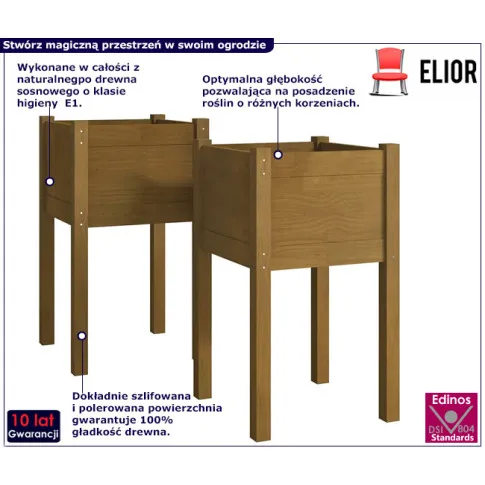 Brązowe donice ogrodowe Rifo