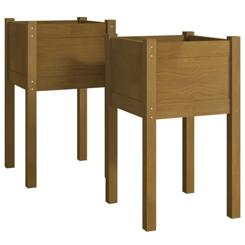 Donice ogrodowe w kolorze miodowego brązu Rifo