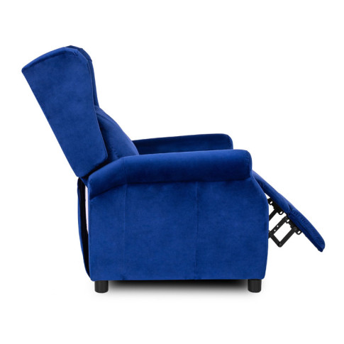Granatowy rozkładany fotel relaksacyjny Alvo