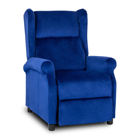 Niebieski fotel wypoczynkowy Alvo