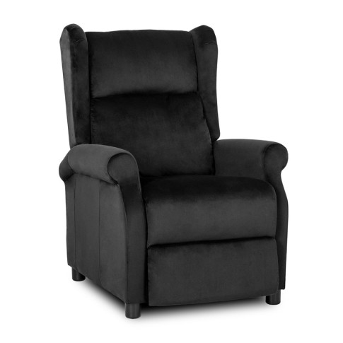 Czarny fotel wypoczynkowy Alvo