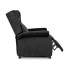 Czarny rozkładany fotel relaksacyjny Alvo