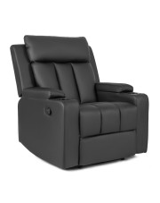 Czarny nowoczesny fotel wypoczynkowy - Ixar 3X w sklepie Edinos.pl