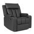 Czarny skórzany fotel wypoczynkowy Ixar 3X