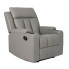 Szary skórzany fotel wypoczynkowy Ixar 3X