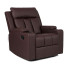 Brązowy fotel wypoczynkowy ze skóry ekologicznej - Ixar 3X