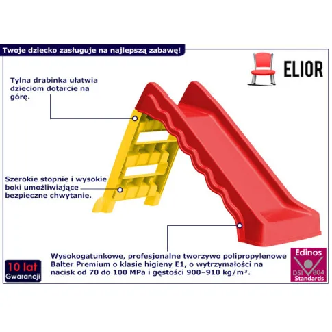 Kolorowa zjeżdżalnia dziecięca Tergos
