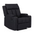Czarny fotel wypoczynkowy z podnóżkiem - Ixar 4X