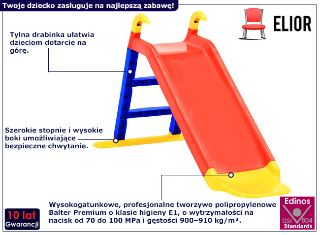 Kolorowa zjeżdżalnia ogrodowa Taroni