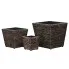 Komplet brązowych donic do ogrodu Maxa