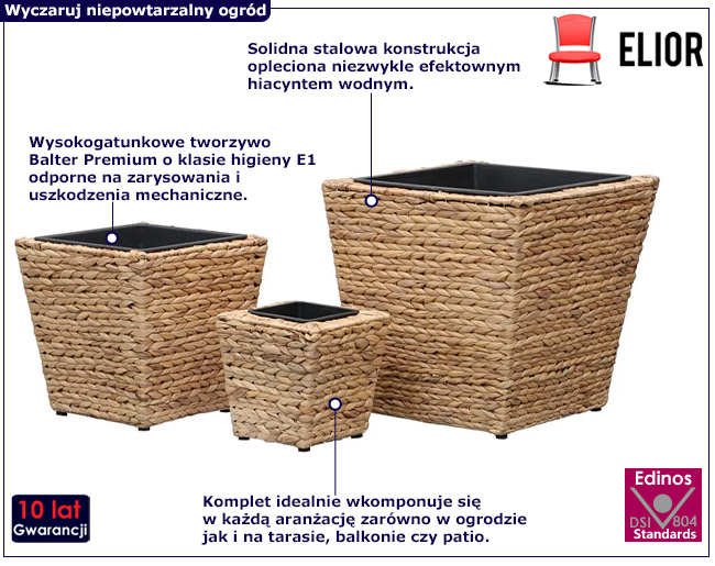 Komplet donic ogrodowych Divano