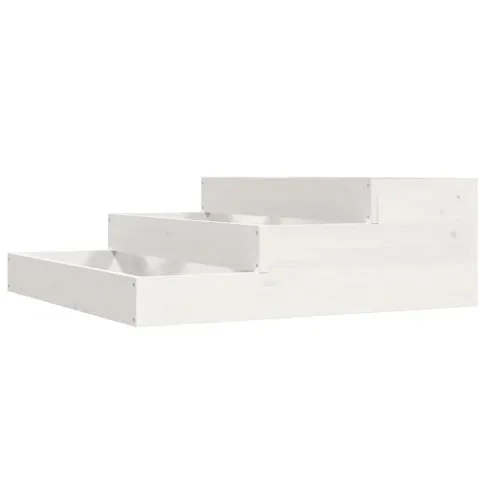 Biała schodkowa donica ogrodowa Stax