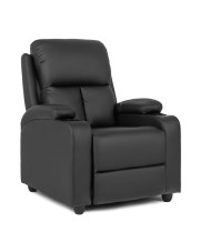 Czarny rozkładany fotel do oglądania tv - Azox 3X w sklepie Edinos.pl