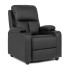 Czarny fotel wypoczynkowy rozkładany Azox 3X