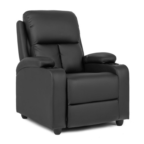 Czarny fotel wypoczynkowy rozkładany Azox 3X