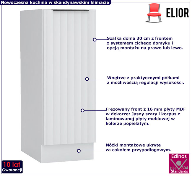 Dolna szafka kuchenna 30 cm Elsa 5X