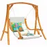 Drewniana jednoosobowa huśtawka ogrodowa Romiks 4X