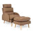 Brązowy relaksacyjny fotel w stylu skandynawskim - Uvex