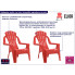 Komplet dwóch krzeseł ogrodowych Laromi kolor czerwony