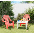 Wizualizacja czerwonych krzeseł ogrodowych Laromi