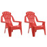 Zestaw czerwonych krzeseł ogrodowych dziecięcyh 2 sztuki - Laromi