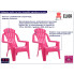 Komplet dwóch krzeseł ogrodowych Laromi kolor różowy