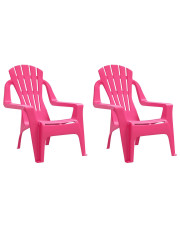 Różowy komplet dwóch krzeseł ogrodowych - Laromi w sklepie Edinos.pl