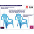 Komplet dwóch krzeseł ogrodowych Laromi kolor niebieski
