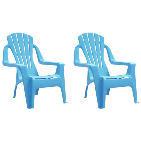 Niebieskie krzesła ogrodowe Laromi