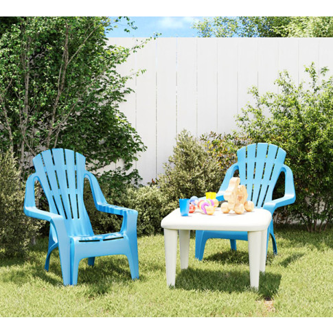 Wizualizacja niebieskich krzesel ogrodowych Laromi