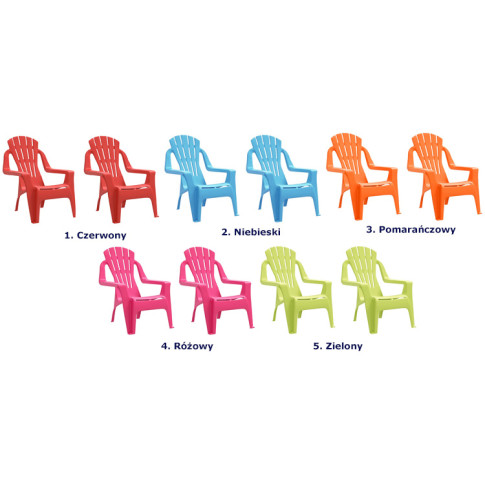 Kolory zestawu dwóch krzesełek dziecięcych Laromi