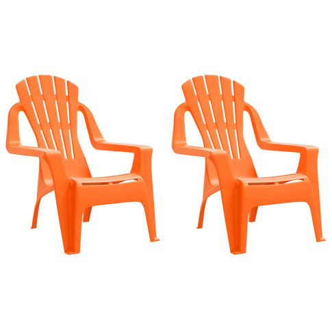 Pomarańczowe krzesła ogrodowe dla dzieci Laromi