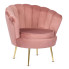 Różowy fotel muszelka glamour Apro
