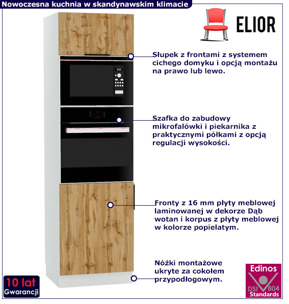 Słupek do zabudowy mikrofalówki i piekarnika Livin 12X