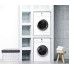 wykorzystane biało szarego kufra pojemnika wiklinowego w nowoczesnej pralni Zuna 3X